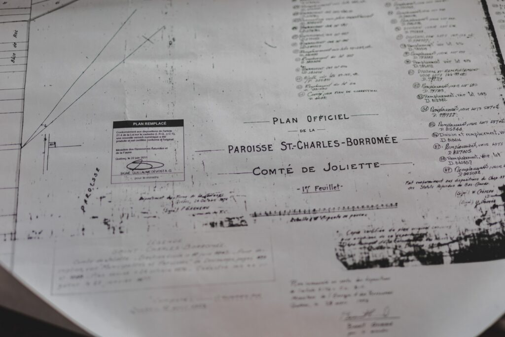 Plan officiel, école de rang de Saint-Charles-Borromée