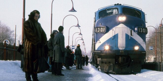 Ligne de train de banlieue entre
Montréal à Rigaud, 1982