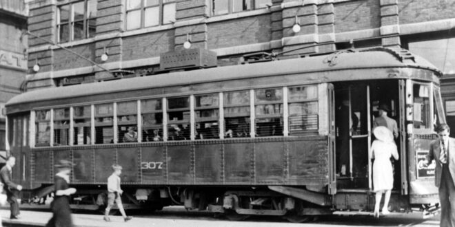 Tramway, rue St-Joseph, 1948